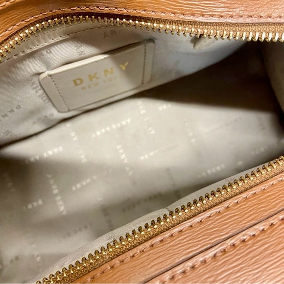 DKNY Bryant Monogram Canvas Top Handle Purse with chain strap. - Picture 6 of 6